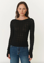 Load image into Gallery viewer, Rowie Samantha Clover Lace Top - Noir