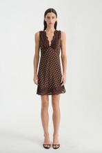 Load image into Gallery viewer, Rowie Annie Silk Mini Dress - Cacoa Spot
