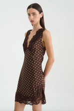 Load image into Gallery viewer, Rowie Annie Silk Mini Dress - Cacoa Spot