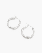 Load image into Gallery viewer, Kirstin Ash Wave Hoops - Silver