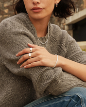 Load image into Gallery viewer, Kirstin Ash Wave Hoops - Silver
