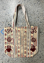 Load image into Gallery viewer, Kinga Csilla Indian Block Printed Kantha Bag - Natural
