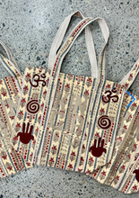 Load image into Gallery viewer, Kinga Csilla Indian Block Printed Kantha Bag - Natural