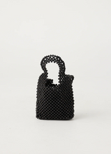 Load image into Gallery viewer, Zulu &amp; Zephyr Small Beaded Bucket Bag - Black