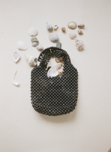 Load image into Gallery viewer, Zulu &amp; Zephyr Small Beaded Bucket Bag - Black