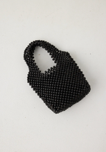 Load image into Gallery viewer, Zulu &amp; Zephyr Small Beaded Bucket Bag - Black