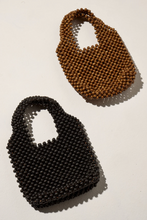 Load image into Gallery viewer, Zulu &amp; Zephyr Small Beaded Bucket Bag - Black