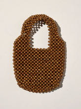 Load image into Gallery viewer, Zulu &amp; Zephyr Small Beaded Bucket Bag - Walnut