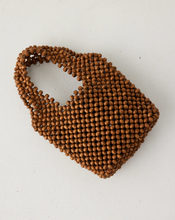 Load image into Gallery viewer, Zulu &amp; Zephyr Small Beaded Bucket Bag - Walnut