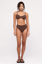 Load image into Gallery viewer, Zulu &amp; Zephyr Waisted Full Brief - Brown Stripe