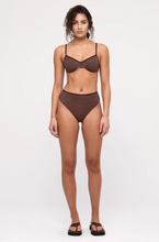 Load image into Gallery viewer, Zulu &amp; Zephyr Waisted Full Brief - Brown Stripe