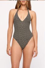 Load image into Gallery viewer, Zulu &amp; Zephyr Black Spot Halter One Piece