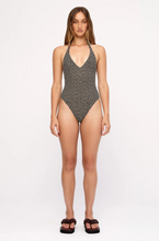 Load image into Gallery viewer, Zulu &amp; Zephyr Black Spot Halter One Piece