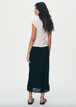 Load image into Gallery viewer, Rowie Marina Silk Midi Skirt - Noir