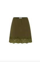 Load image into Gallery viewer, Rowie Marina Silk Mini Skirt - Olive