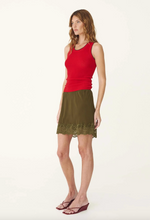 Load image into Gallery viewer, Rowie Marina Silk Mini Skirt - Olive