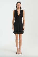 Load image into Gallery viewer, Rowie Annie Silk Mini Dress - Noir