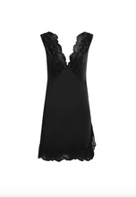 Load image into Gallery viewer, Rowie Annie Silk Mini Dress - Noir