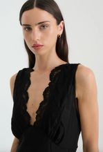 Load image into Gallery viewer, Rowie Annie Silk Mini Dress - Noir