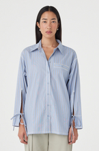 Load image into Gallery viewer, Arcaa Blair Shirt - Blue Taupe Stripe