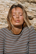 Load image into Gallery viewer, Zulu &amp; Zephyr Tan Stripe Knit Mini Dress