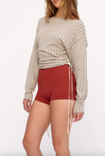 Load image into Gallery viewer, Zulu &amp; Zephyr Natural Pin Stripe Semi Sheer Knit Top