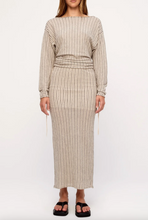 Load image into Gallery viewer, Zulu &amp; Zephyr Natural Pin Stripe Semi Sheer Knit Top