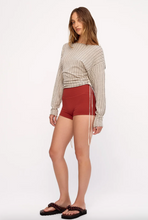 Load image into Gallery viewer, Zulu &amp; Zephyr Natural Pin Stripe Semi Sheer Knit Top