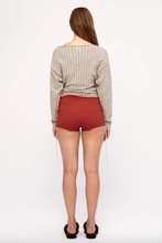 Load image into Gallery viewer, Zulu &amp; Zephyr Natural Pin Stripe Semi Sheer Knit Top
