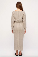 Load image into Gallery viewer, Zulu &amp; Zephyr Natural Pinstripe Semi Sheer Knit Skirt