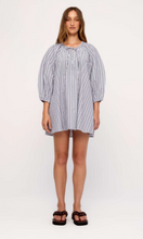 Load image into Gallery viewer, Zulu &amp; Zephyr Blue Pin Stripe Poplin Mini Dress