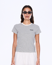 Load image into Gallery viewer, Ena Pelly Penny Baby Tee - Black/ White stripe