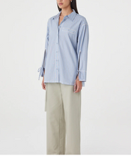 Load image into Gallery viewer, Arcaa Blair Shirt - Blue Taupe Stripe