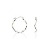 Load image into Gallery viewer, Saint Valentine Vera Wave Hoops Silver