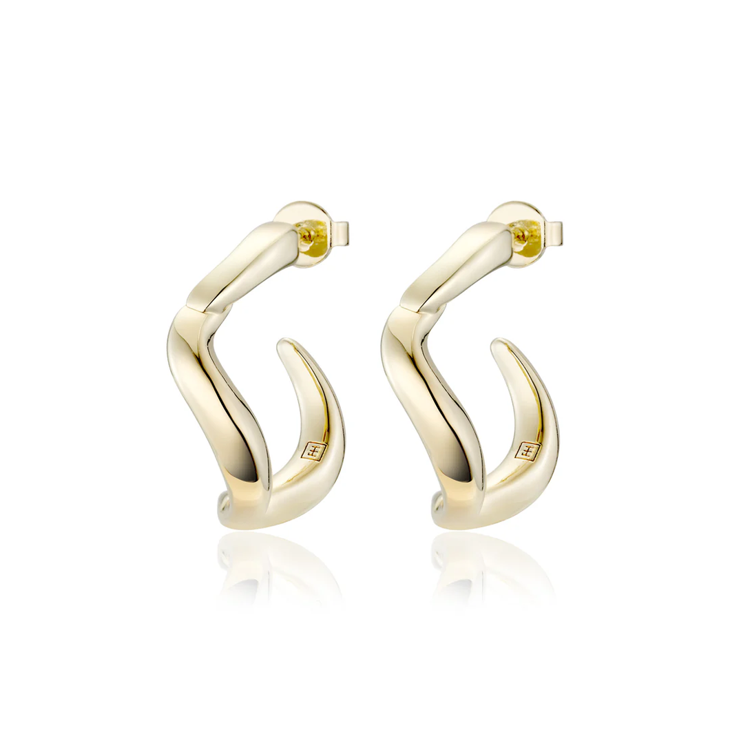 F+H Wave Hoop Earrings Small