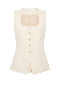 Nude Lucy Clio Linen Vest - Natural