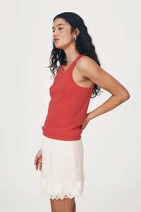 Rowie Hubert Knit Tank - Apple Red