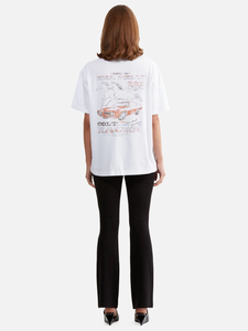 Ena Pelly Luna Oversized Tee Racer White