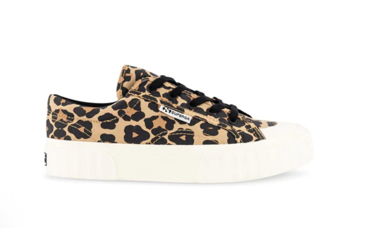 Superga 2630 Stripe Padded Print Leopard Pops Co