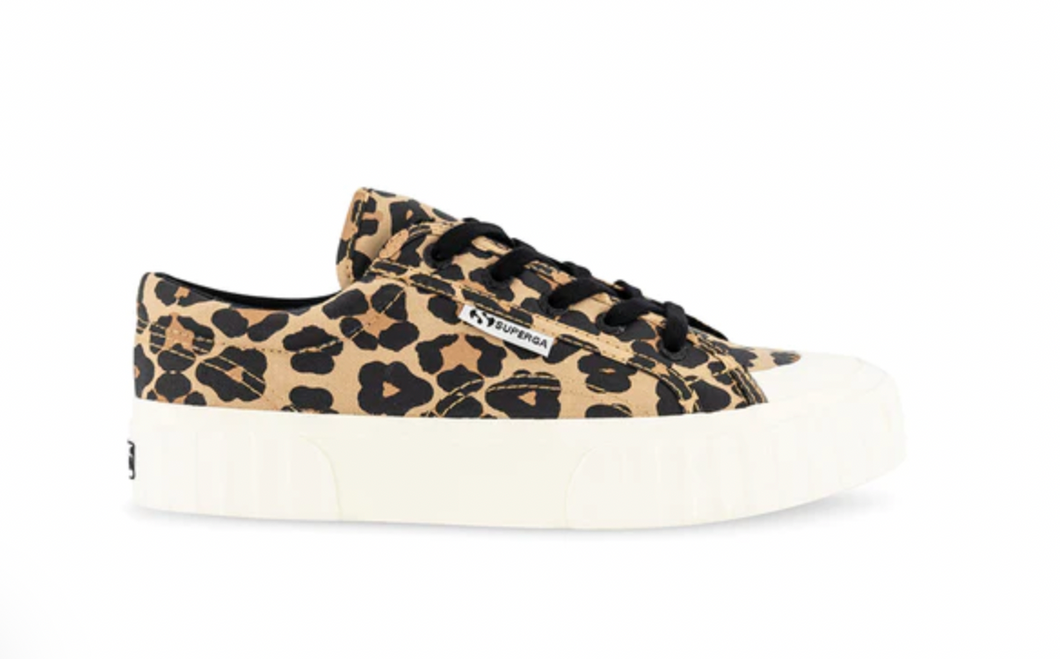 Superga 2630 Stripe Padded Print Leopard